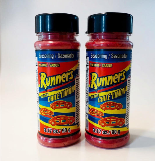 Runners Chile Limon Seasoning Powder Spicy Chile Lime Mexican Snack Seasoning for Fruits Chips and Dnackd Sazonados Sabor Runners