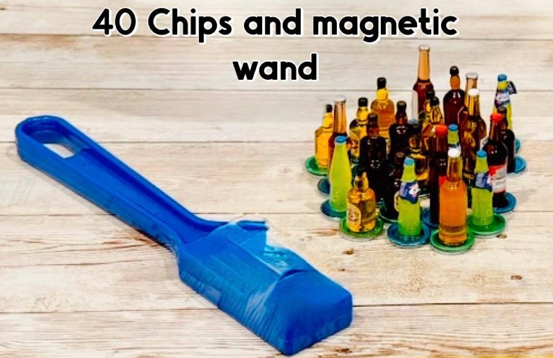 40 Fichas de Resina para Bingo y Pala MagnГ©tica con Fichero de Plastico 40 Resin Chips with Magnetic Wand & Plastic Container