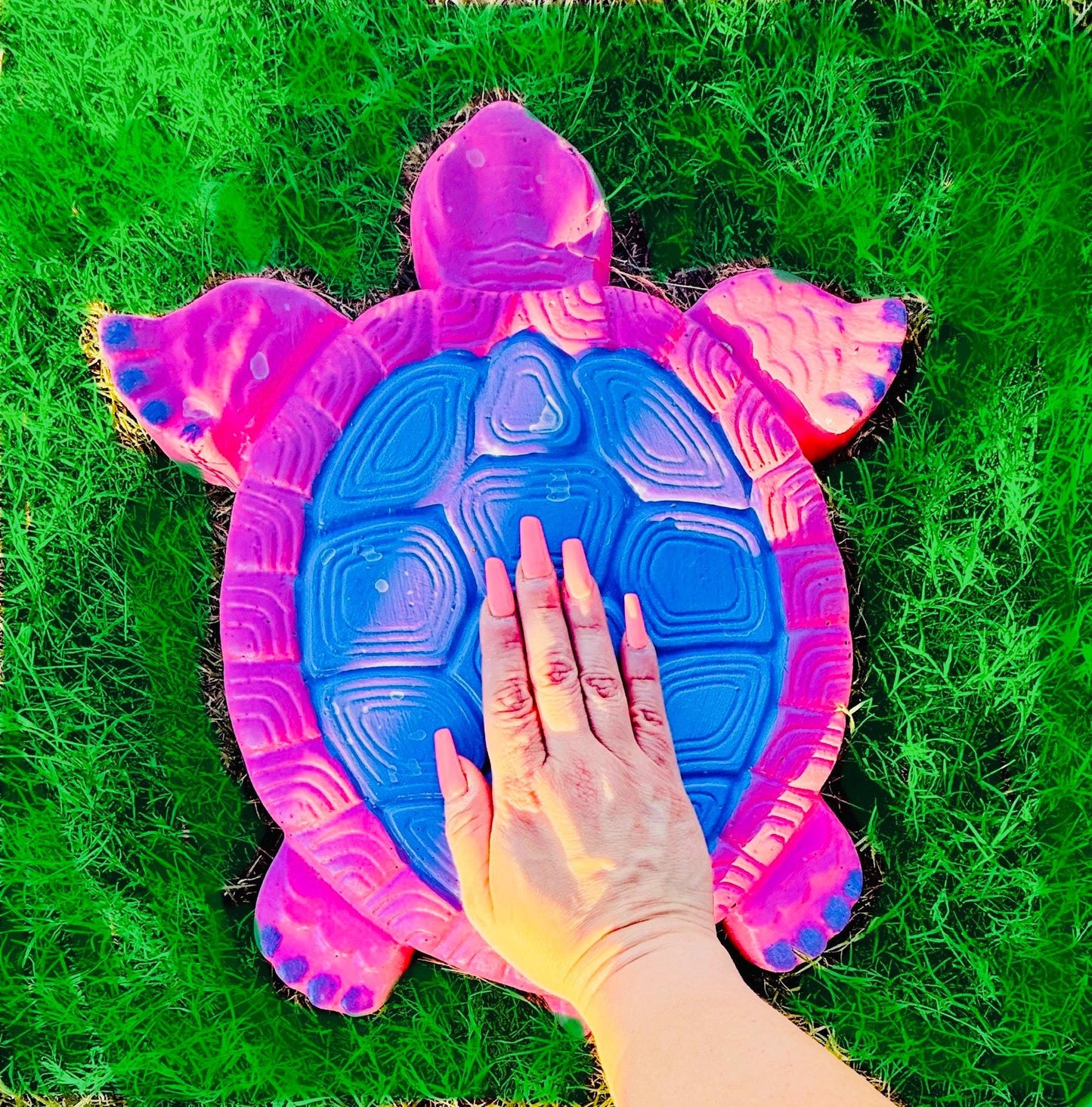 Garden Turtle Stepping Stone Garden Pathway Stepping Stone Outdoor Yard Decoration Cement Paver Lawn and Patio Ornament