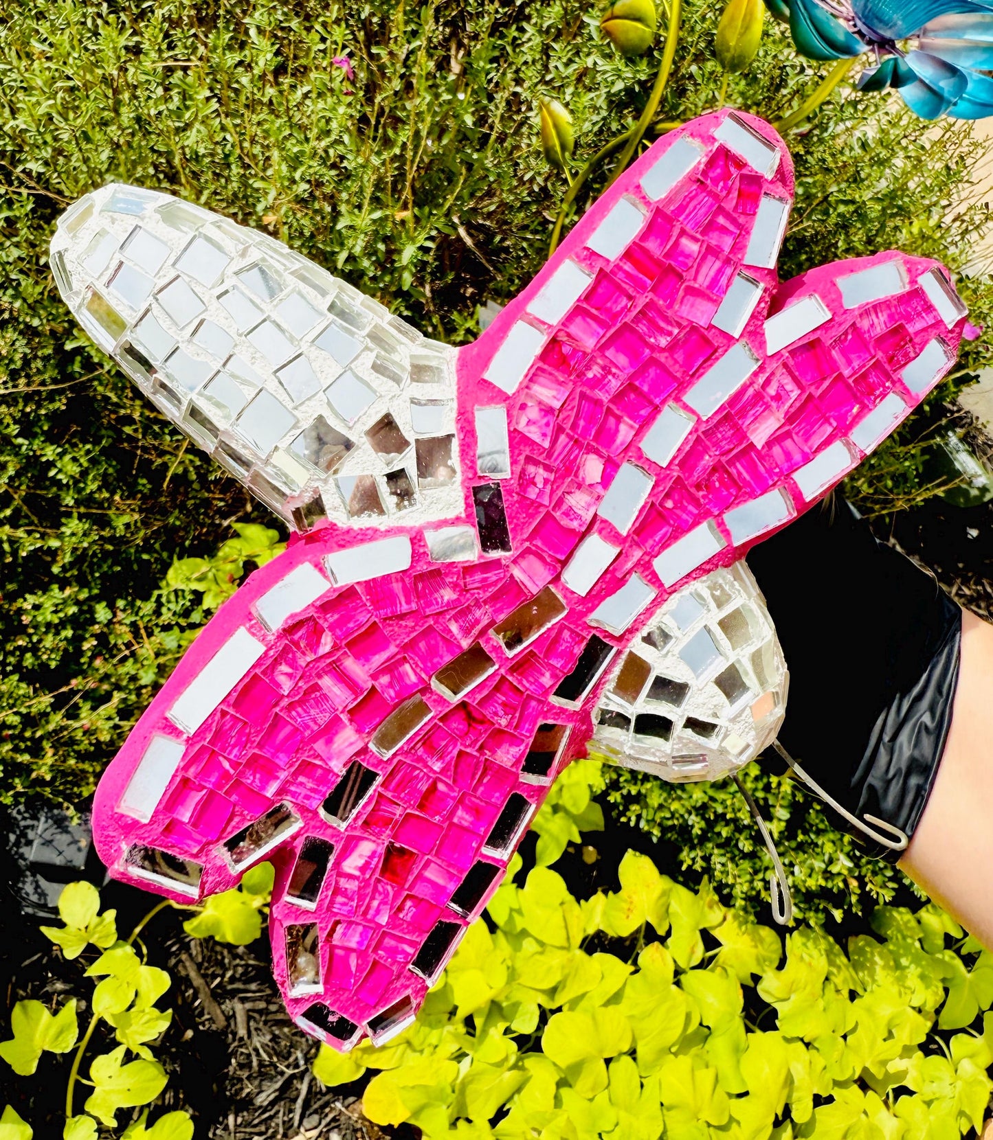 Handmade Mexican Mosaic Dragonfly Wall Art Decoration Caballito Libelula de Mosaico Mexicano DecoraciГіn para Hogar y Jardin