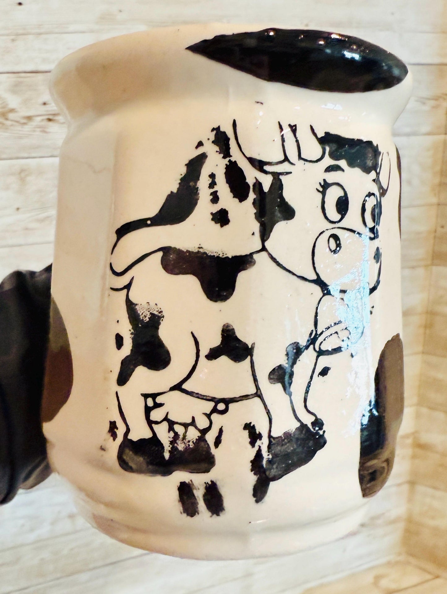 Set of 5 Mexican Cow Print Ceramic Coffee Mugs Rustic Farmhouse Decor 5 Tazas Mexicanas con DiseГ±o de Vaca