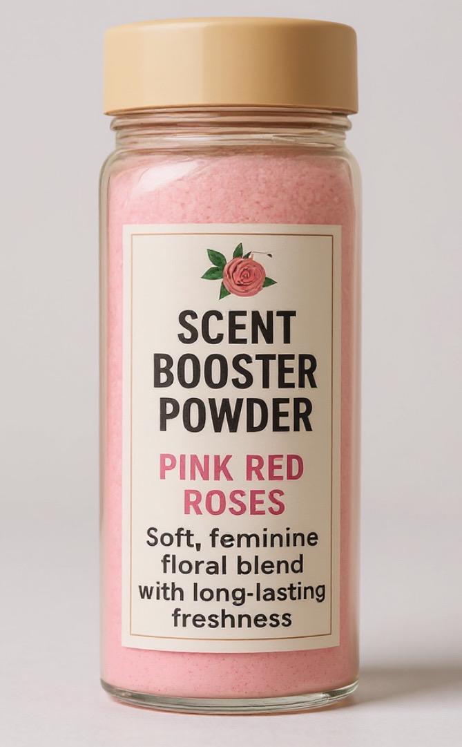 Pink Red Roses Scent Booster Powder Set Long Lasting Freshness Red Roses Floral Scent Suavizante Potenciador Aroma Rosas Rojas Floral
