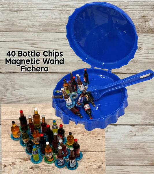 40 Fichas de Resina para Bingo y Pala MagnГ©tica con Fichero de Plastico 40 Resin Chips with Magnetic Wand & Plastic Container
