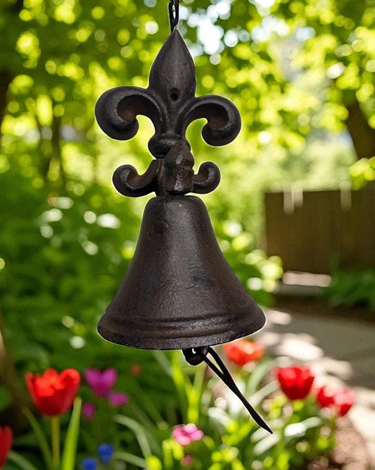 Rustic Vintage Cast Iron Wall Bell Farmhouse Door Bell Outdoor Garden Bell Campana de Hierro Fundido para Pared