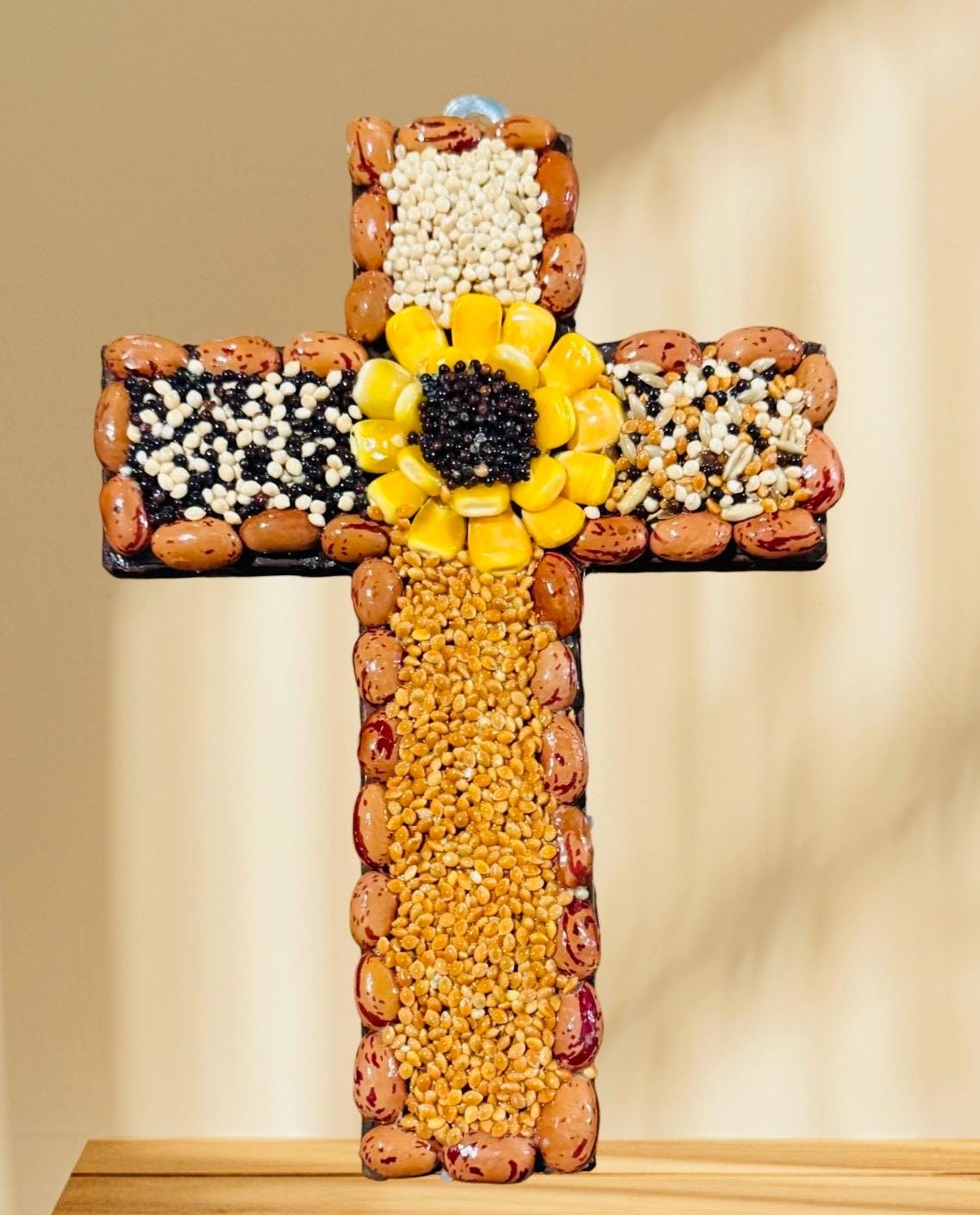 3x Mexican Abundance Prosperity Seed Crosses Mexican Spiritual Art 3 Cruzes Mexicanas para Abundancia Prosperidad