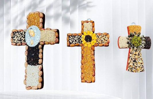 3x Mexican Abundance Prosperity Seed Crosses Mexican Spiritual Art 3 Cruzes Mexicanas para Abundancia Prosperidad
