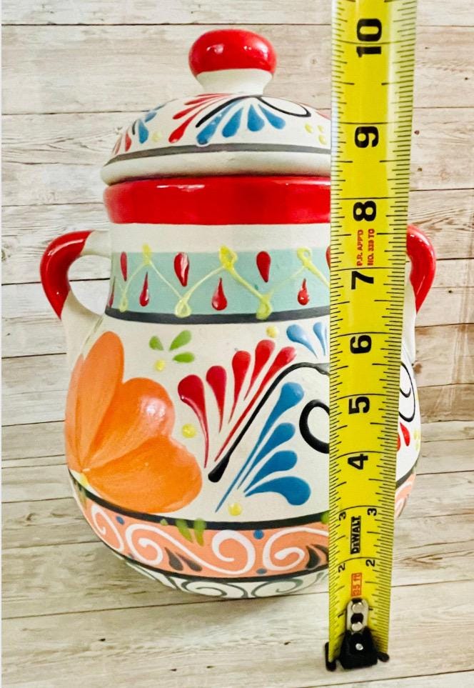 Olla de Barro Frijolera con Tapa Clay Pot with lid Fits Up To 1 Kg Terracota Pot
