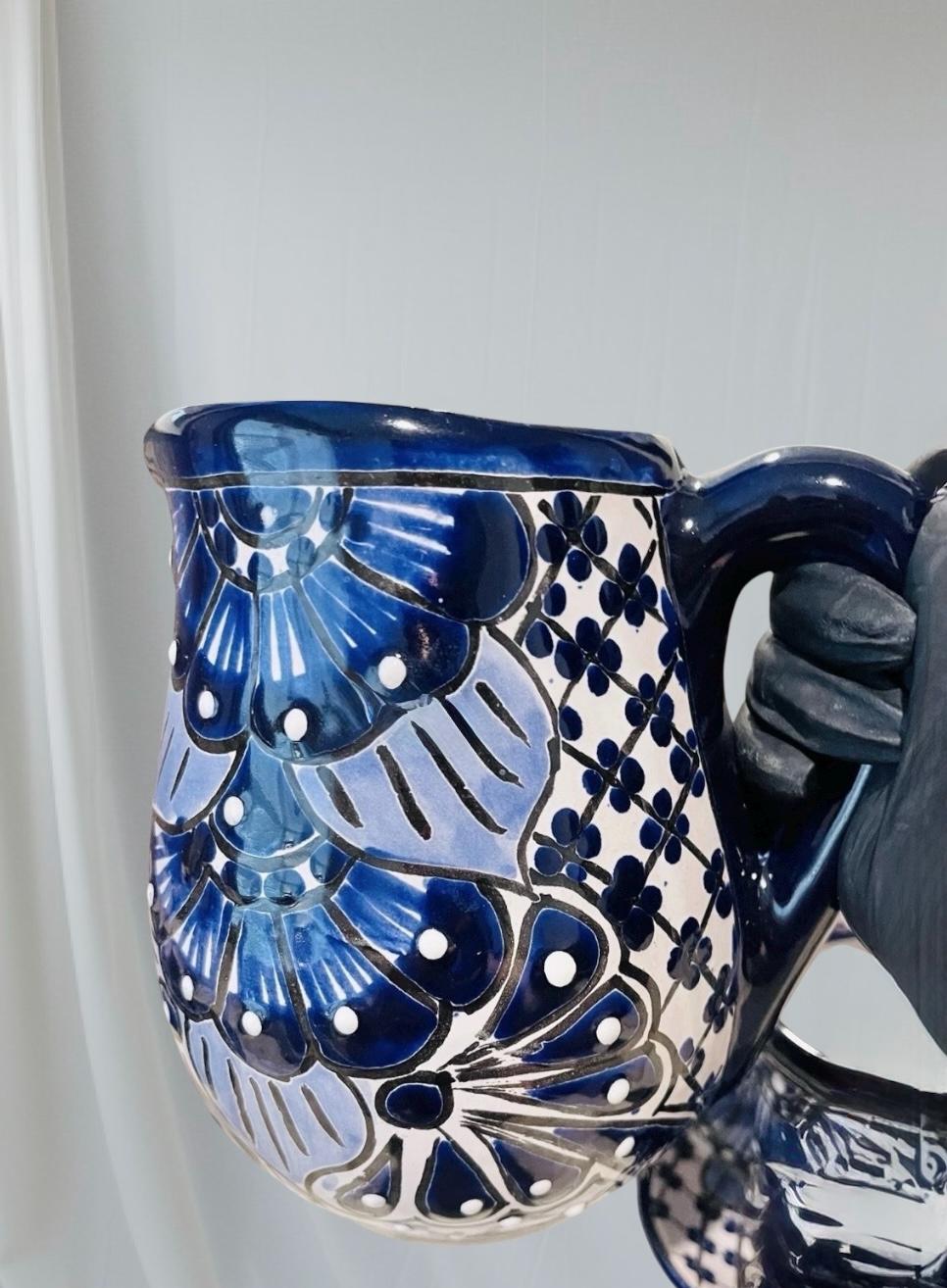 Mexican Talavera Tea Coffee Set Drinkware With 6  Mugs Sugar Bowl Talavera Mexicana de Cafe/Te con Tazas Platos Azucarera y Tetera
