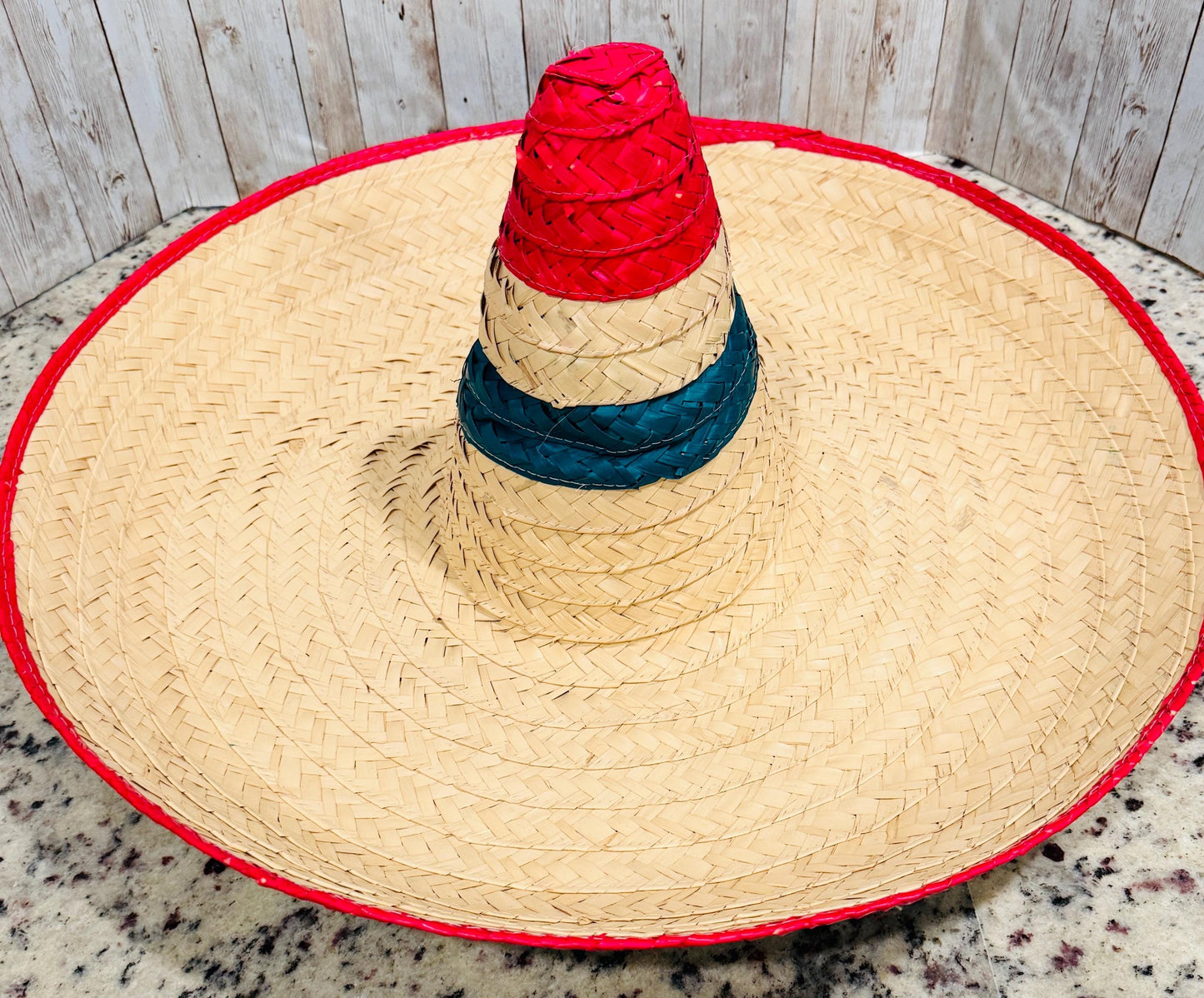Mexican Extra Large Brim Straw Hat Sombrero Extra Grande Tradicional Mexicano de Palma