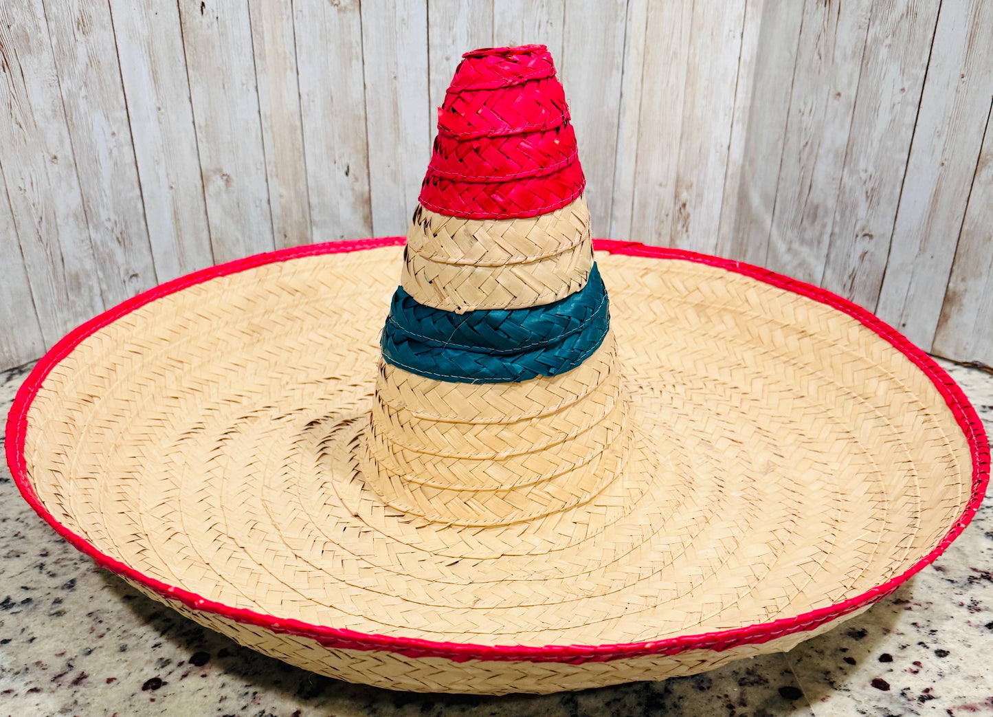 Mexican Extra Large Brim Straw Hat Sombrero Extra Grande Tradicional Mexicano de Palma