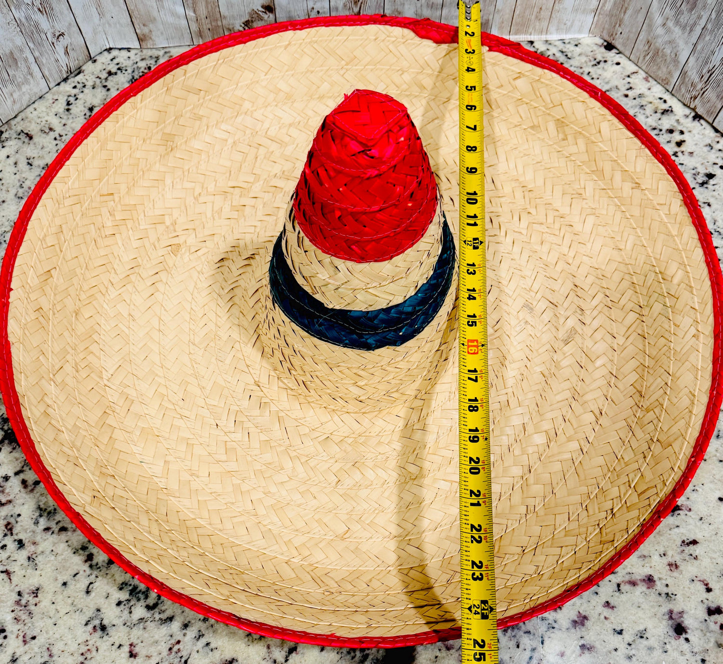 Mexican Extra Large Brim Straw Hat Sombrero Extra Grande Tradicional Mexicano de Palma