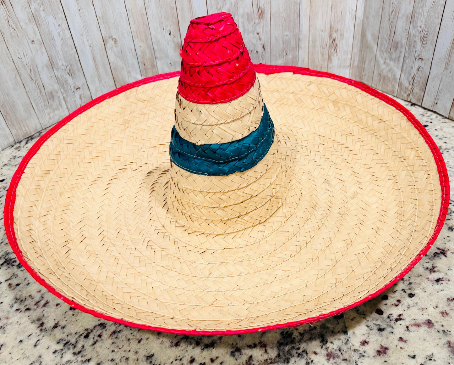 Mexican Extra Large Brim Straw Hat Sombrero Extra Grande Tradicional Mexicano de Palma