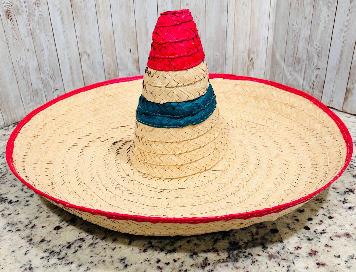 Mexican Extra Large Brim Straw Hat Sombrero Extra Grande Tradicional Mexicano de Palma