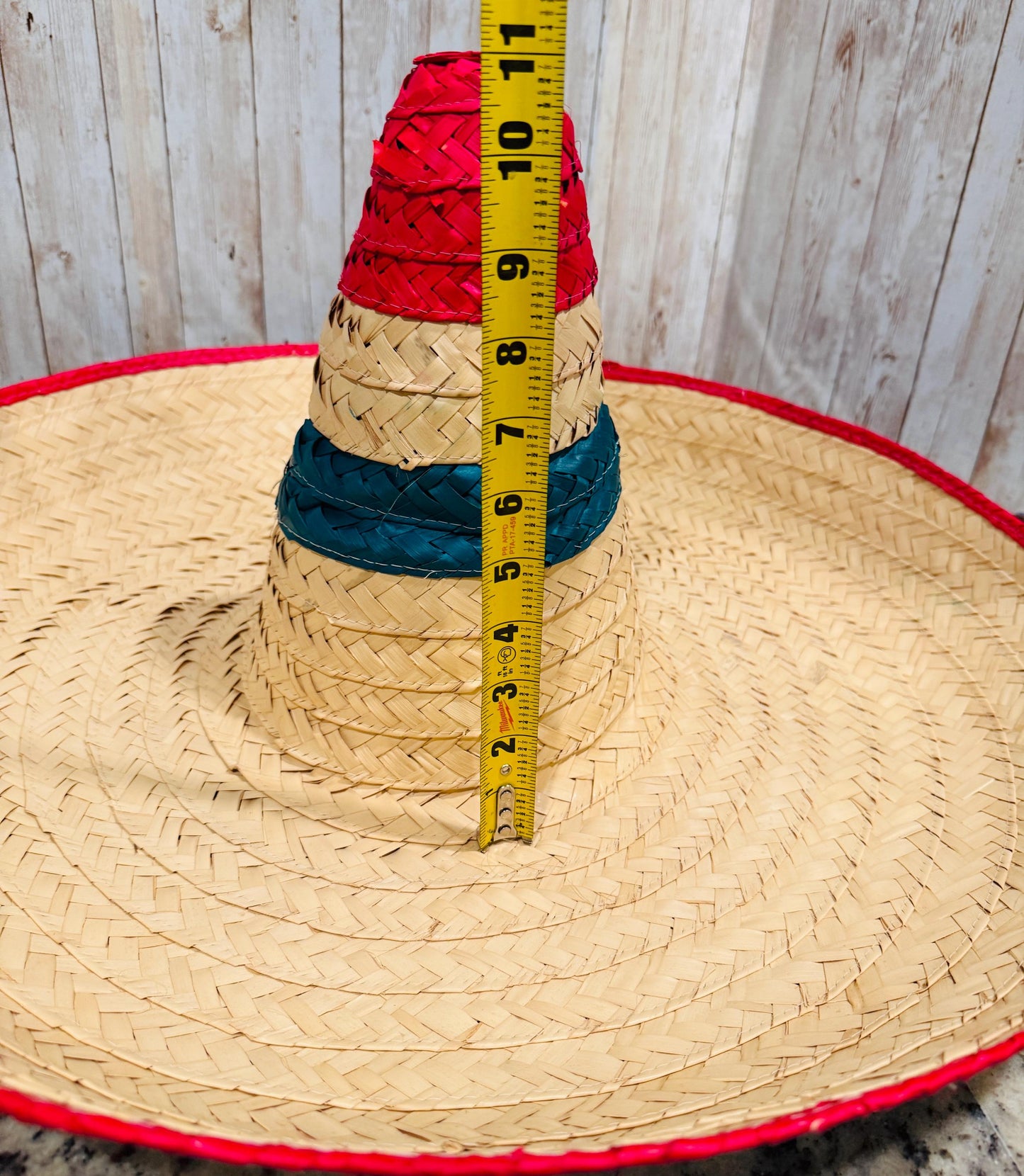 Mexican Extra Large Brim Straw Hat Sombrero Extra Grande Tradicional Mexicano de Palma
