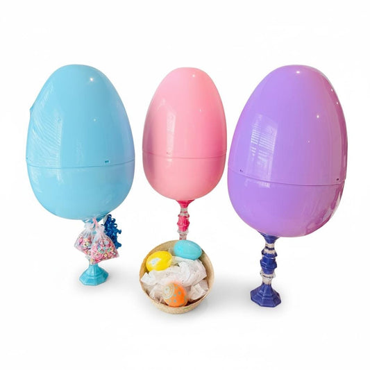 Personalized Large Easter Egg Candy/Gift Holder Basket with Stand Set de Pascua Personalizado con Nombre