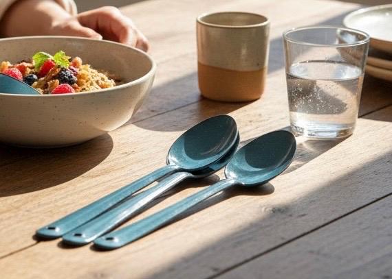 Mexican Enamelware Serving Spoons Cucharas de Peltre Mexicano para Servir