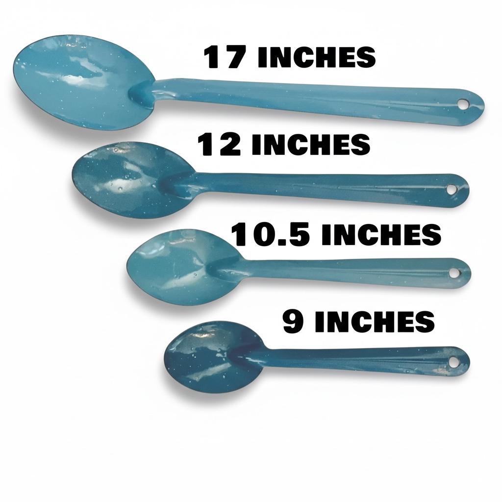 Mexican Enamelware Serving Spoons Cucharas de Peltre Mexicano para Servir