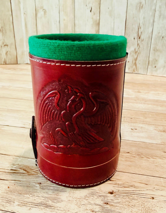 Cubilete Mexicano Mexican Poker Dice Cup Leather Engraved