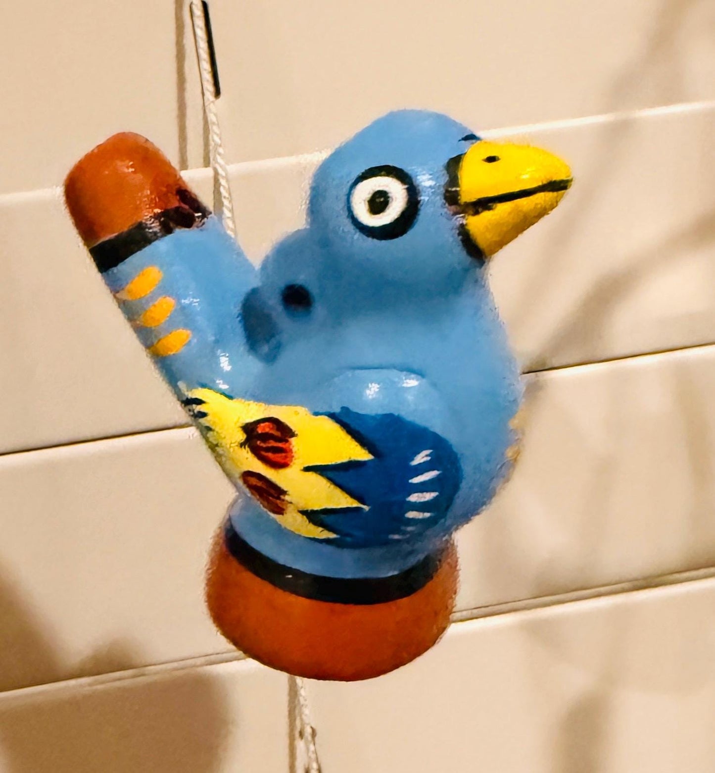 Mexican Ceramic Water Whistle Bird Silbato de Agua Ocarina Pajaro Mexicano Folk Art