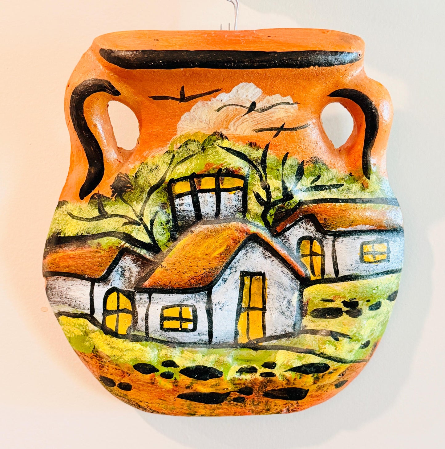 Mexican Terracota Home Wall Decor Jarron de Barro Decoracion Colgante