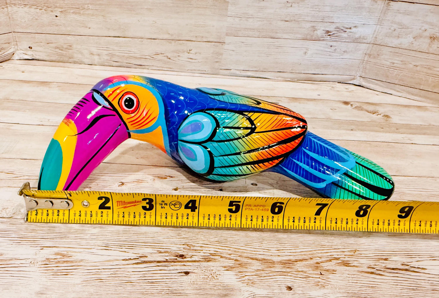 Hanging Exotic Bird in Ring Mexican Pottery Ceramic Pajaro Mexicano De Cerámica en Su Aro