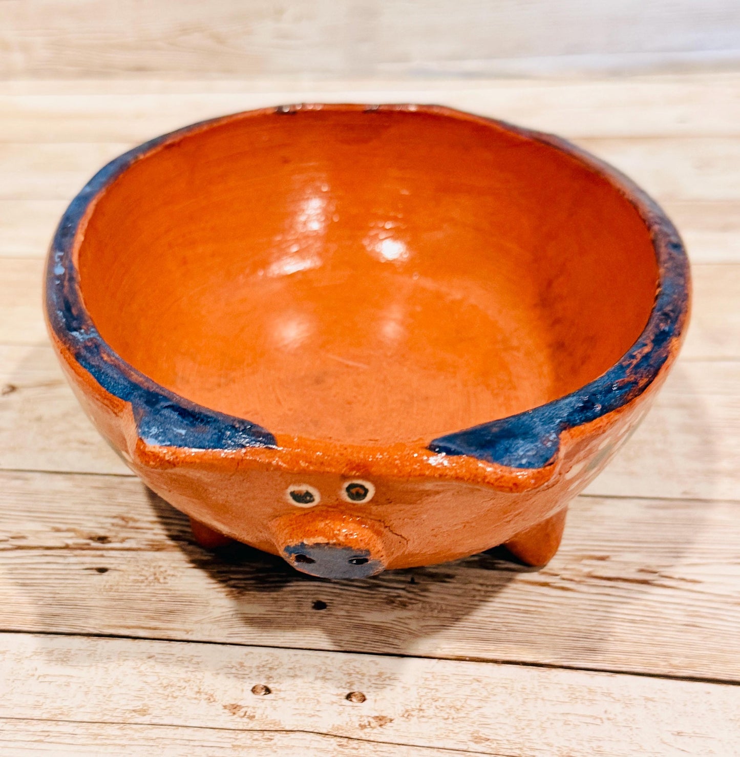 Terra Cotta Mexican Pottery Salsa Pig Bowl Salsera de Barro Mexicana de Marranito