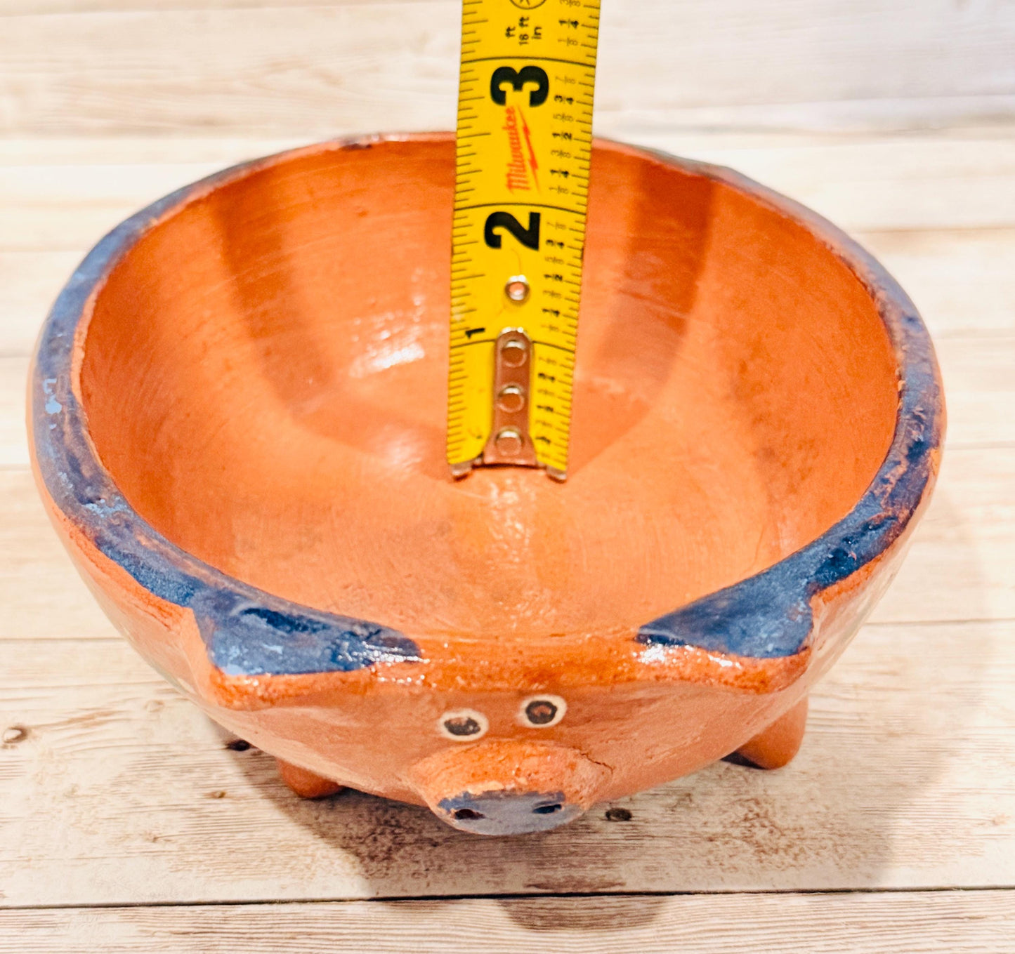 Terra Cotta Mexican Pottery Salsa Pig Bowl Salsera de Barro Mexicana de Marranito