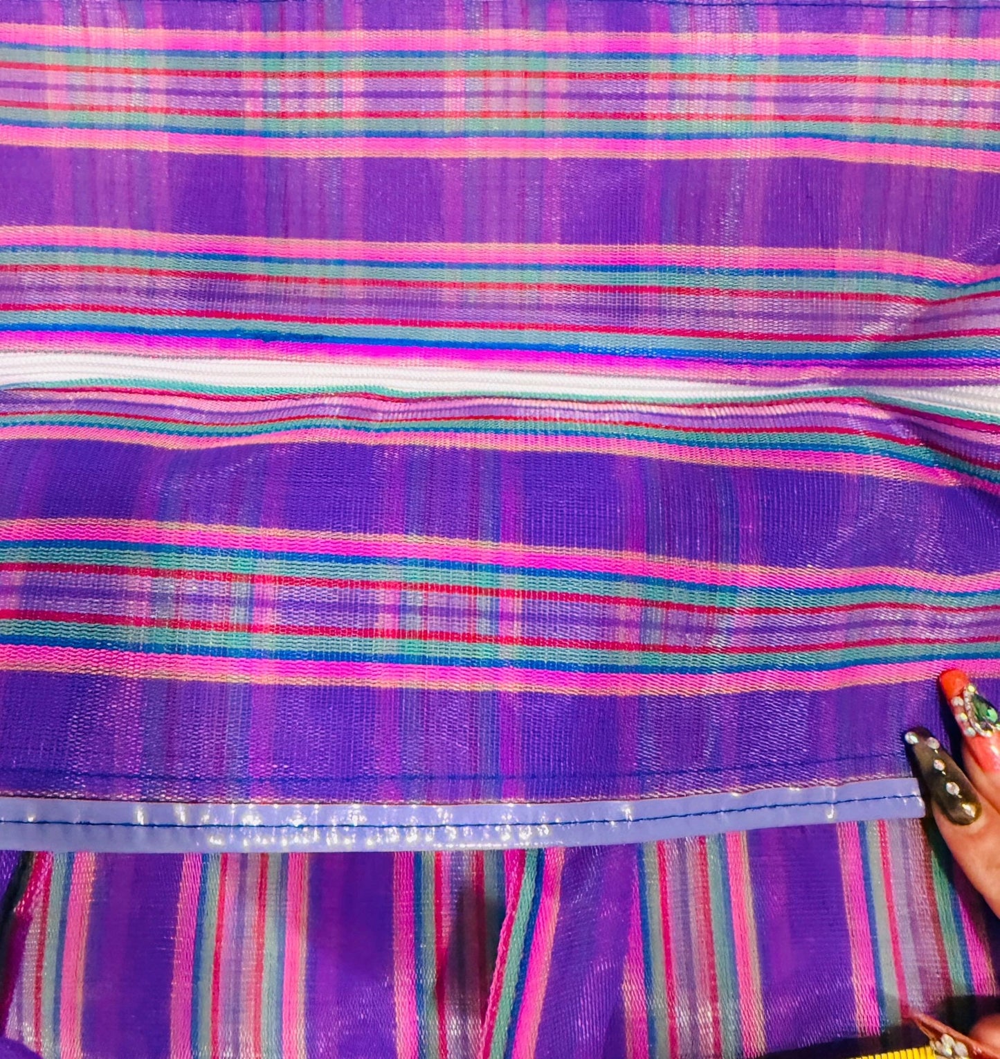 1 Reuseable Mexican Mercado Mesh Bag with Zipper 1x Bolsa de Maya Mexicana Reusable con Zipper