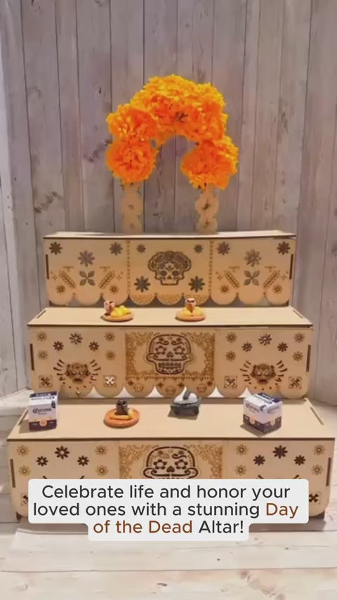 Altar de Madera para Ofrenda de Dia De Los Muertos Day of the Dead Wood Offering Altar